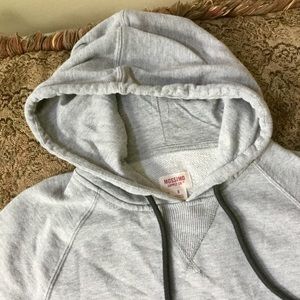 Mossimo Long Gray Fleece Hoodie size small